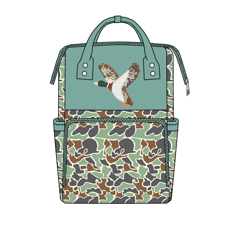 8.3 BA0404 Preorder Duck Green Camo Hunting Print Adult Baby Diaper Bags