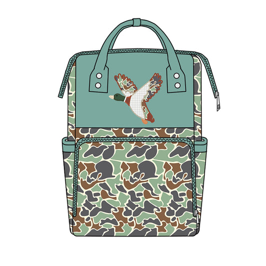 8.3 BA0404 Preorder Duck Green Camo Hunting Print Adult Baby Diaper Bags
