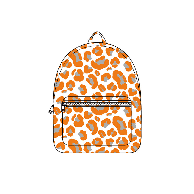 8.5 BA0416 Preorder Teams Orange Grey Camo Print Kids Backpack