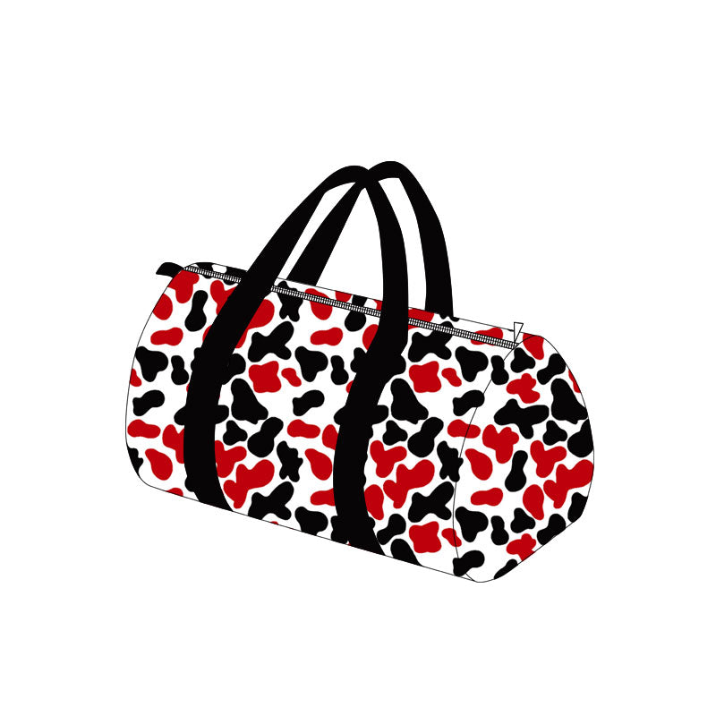 8.5 BA0428 PPreorder Teams Black Red Camo Print Kids Gym Bag