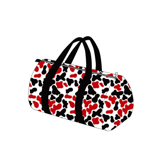 8.5 BA0428 PPreorder Teams Black Red Camo Print Kids Gym Bag