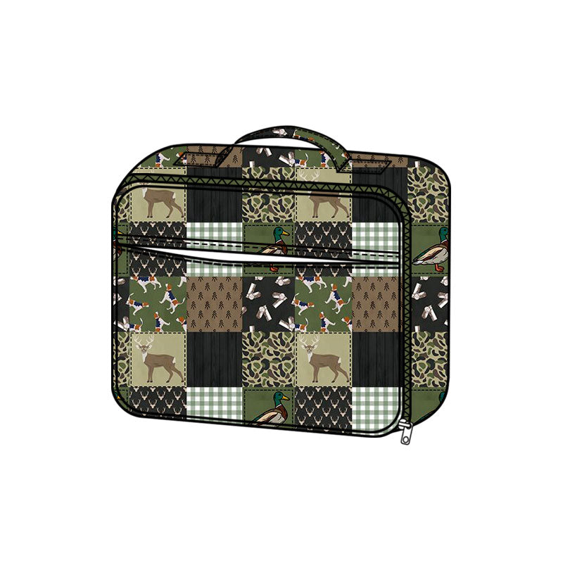 9.24 BA0449 Preorder Camo Animals Checkered Print Kids Lunch Box