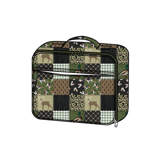 9.24 BA0449 Preorder Camo Animals Checkered Print Kids Lunch Box