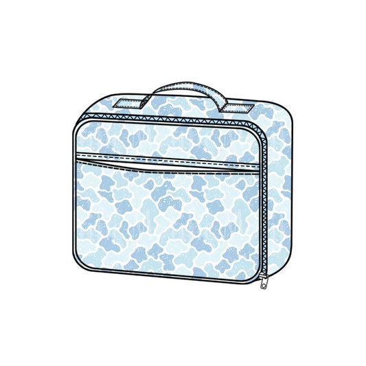 9.24 BA0451 Preorder Blue Camo Print Boys Lunch Box