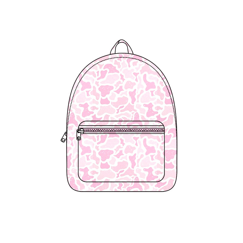 9.24 BA0456 Preorder Pink Camo Print Girls Backpack Bags