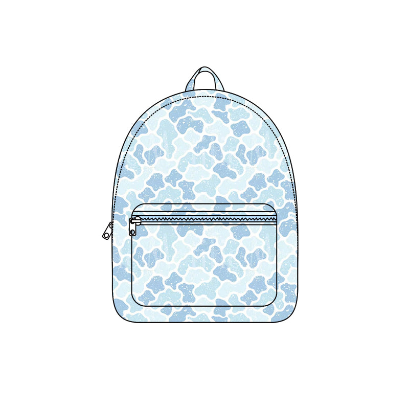 9.24 BA0457 Preorder Blue Camo Print Boys Backpack Bags