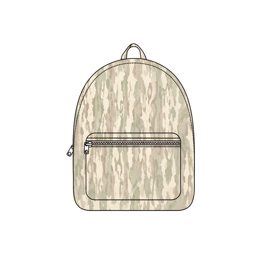 10.15 BA0460 Preorder Khaki Camo Print Kids Backpack Bags