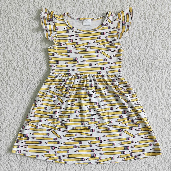 Sibling Baby Girls Back To School Knee Length Dresses