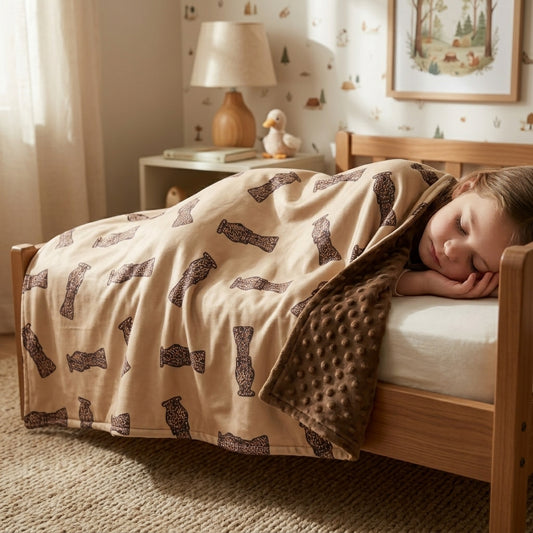 BL0165 Duck Call Brown Camo Baby Hunting Blanket