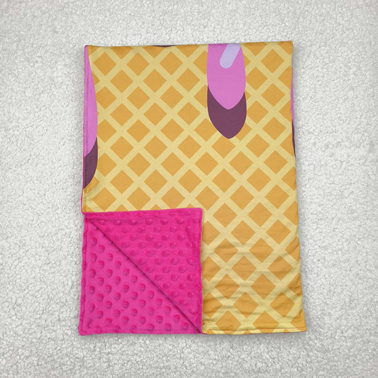 Baby Toddler Sibling Ice Cream Drips Minky Blankets