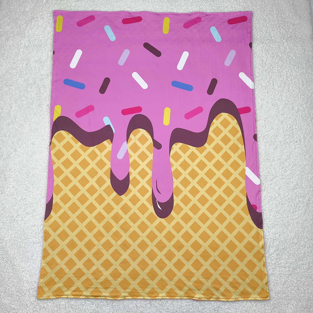 Baby Toddler Sibling Ice Cream Drips Minky Blankets