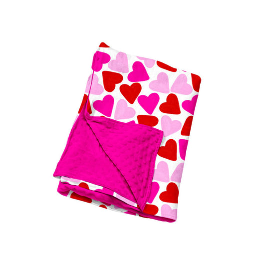8.26 BL0299 Preorder Baby Girls Heart Blanket