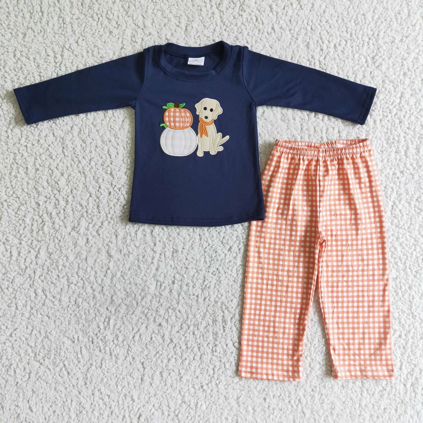 Boys fall pumpkin outfits   BLP0038