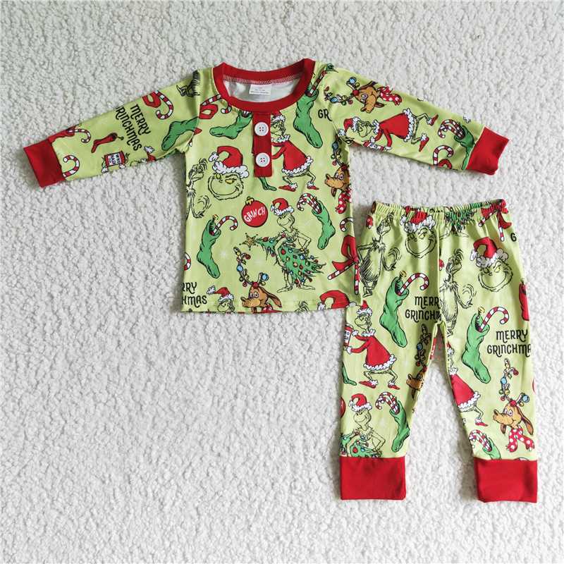 Sibling Toddler Girls Boys Christmas Long Sleeve Pajama Set