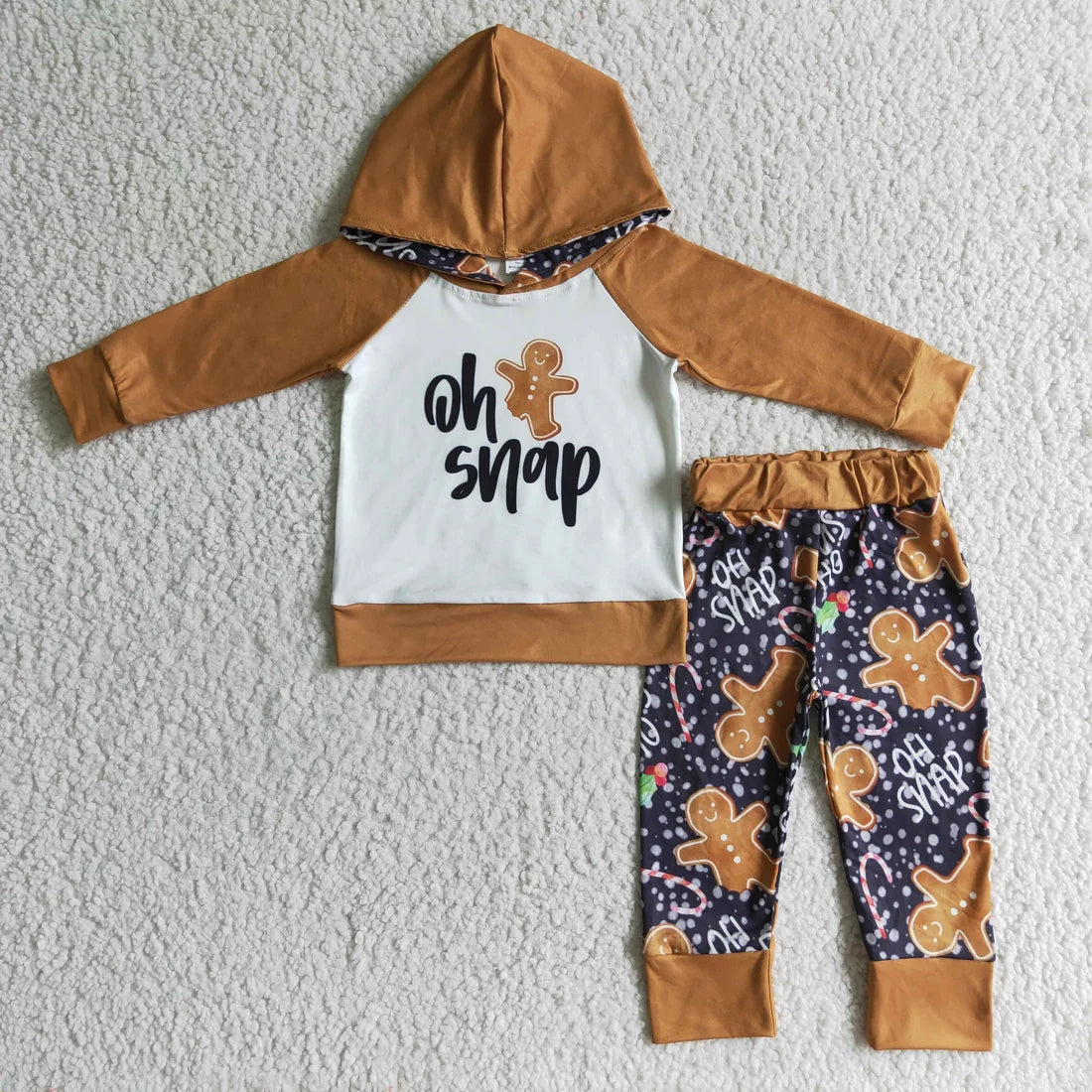 Sibling Baby Girls Christmas Long Sleeve Hoodie Tio with Pants Outfit
