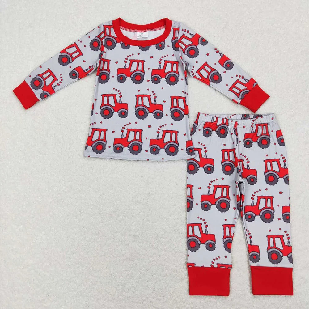 Sibling Baby Girls Valentine Heart Top Pants Outfit