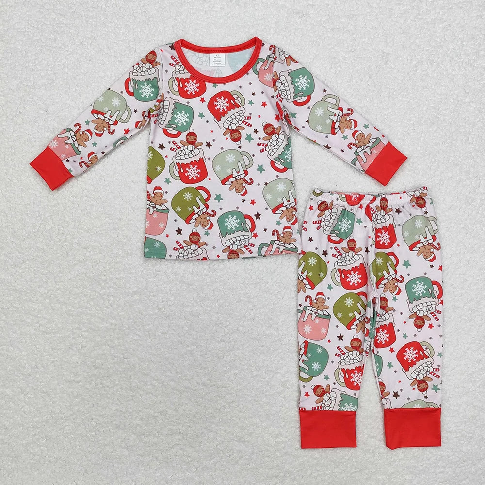 Family Children Adult Christmas Cups Gingerbread Rompers Pajamas