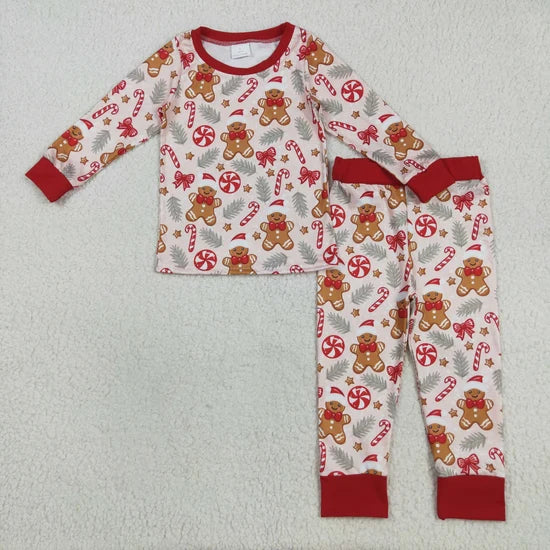 Sibling Baby Boys Christmas Santa Long Sleeve  Top Pants Outfit