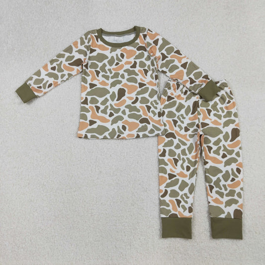 Sibling Baby Boys Hunting Camo Long Sleeve Soft Pajama Set