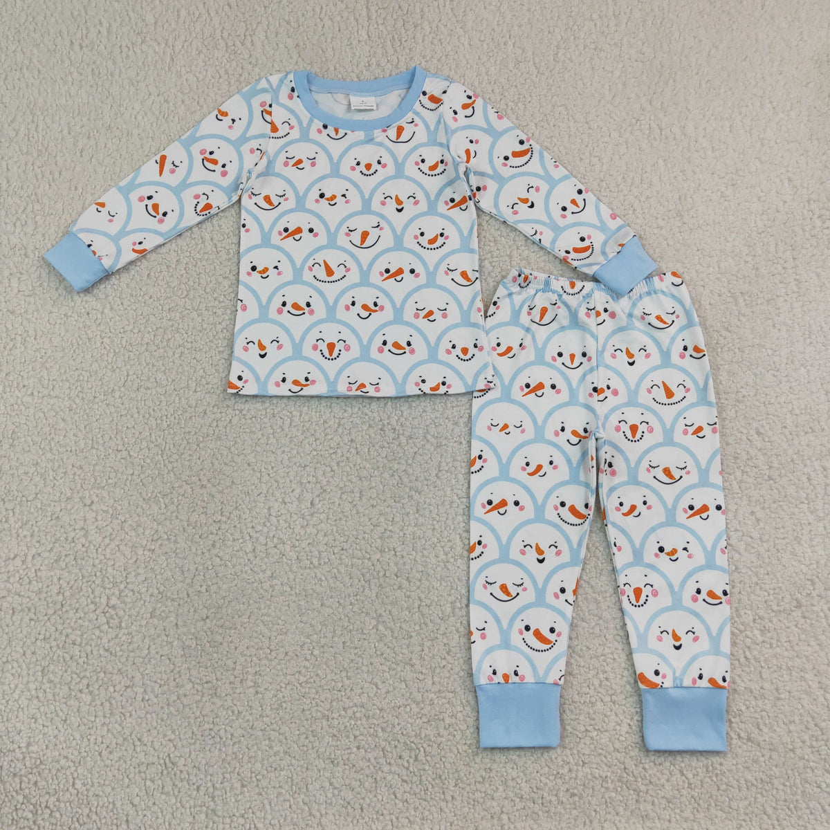 Sibling Baby Girls Boys Winter Snowman Pajama Set Zipper Romper Blanket