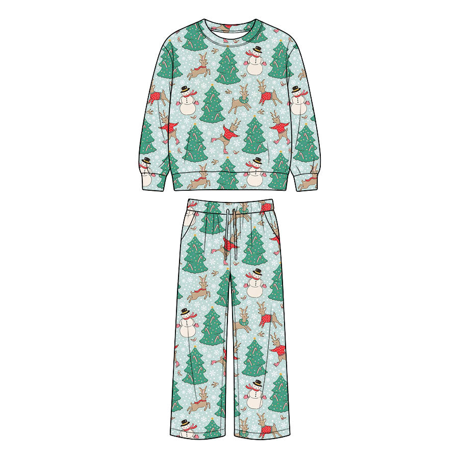 7.29  Preorder Baby Boys Christmas Tree Snowman Outfit