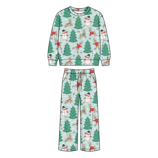 7.29  Preorder Baby Boys Christmas Tree Snowman Outfit