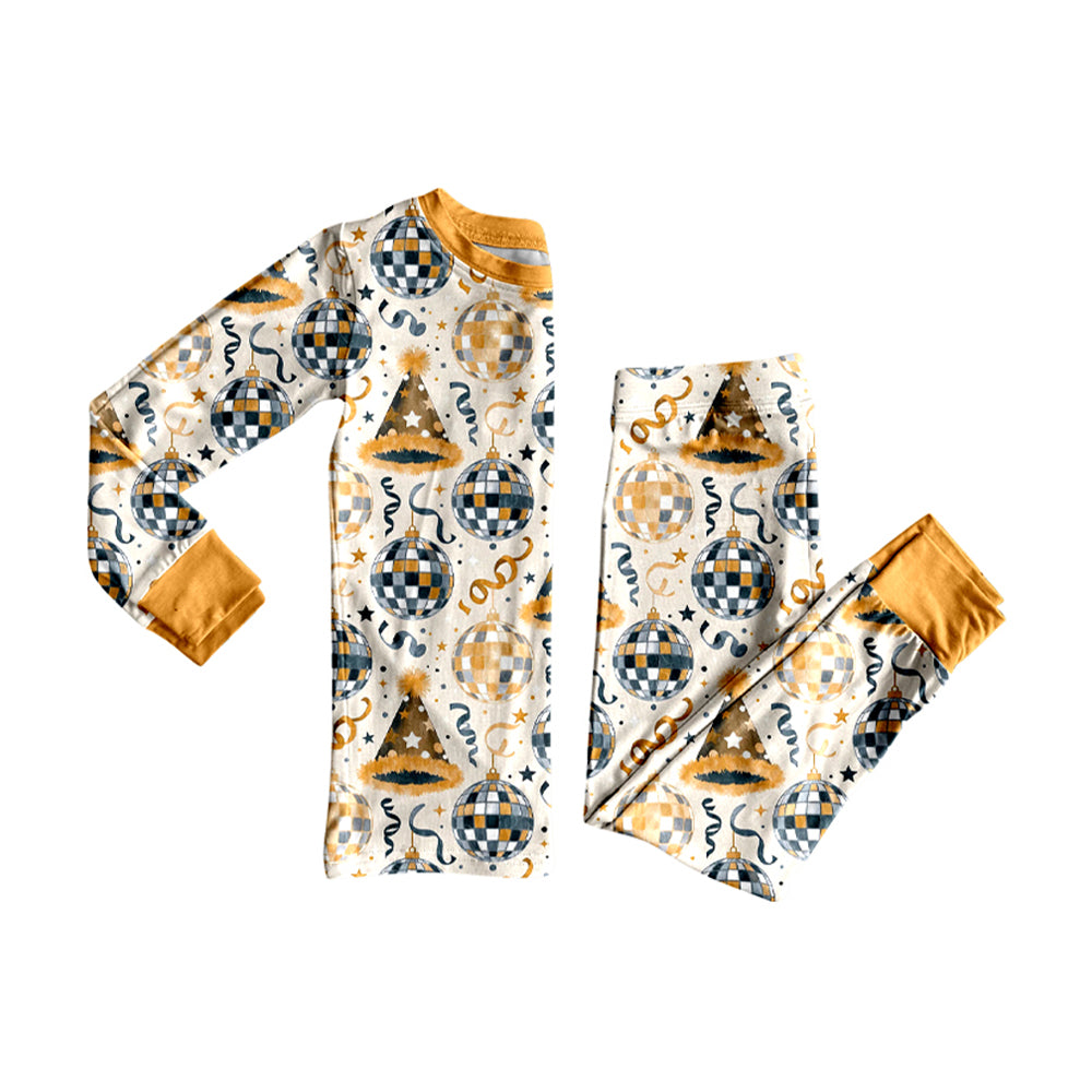 8.1 Preorder  Kids Boys Happy New Year Party Long Sleeve Pajama Set