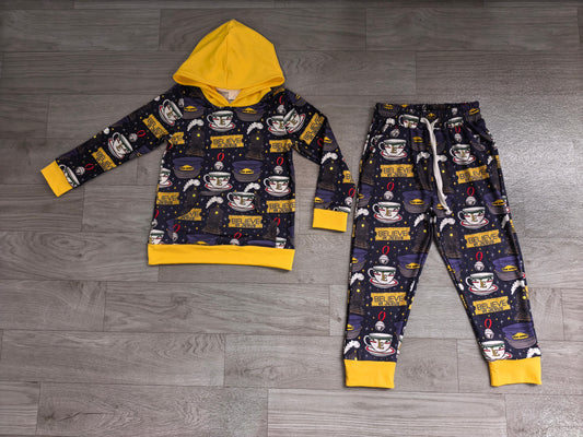 8.7 BLP1552 Preorder Film Characters Train Hoodie Top Pockets Pants Boys Christmas Clothes Set