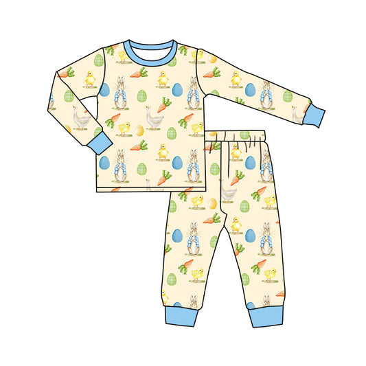 10.3 Preorder BLP1640 Baby Boys Easter Long Sleeve pajama Set