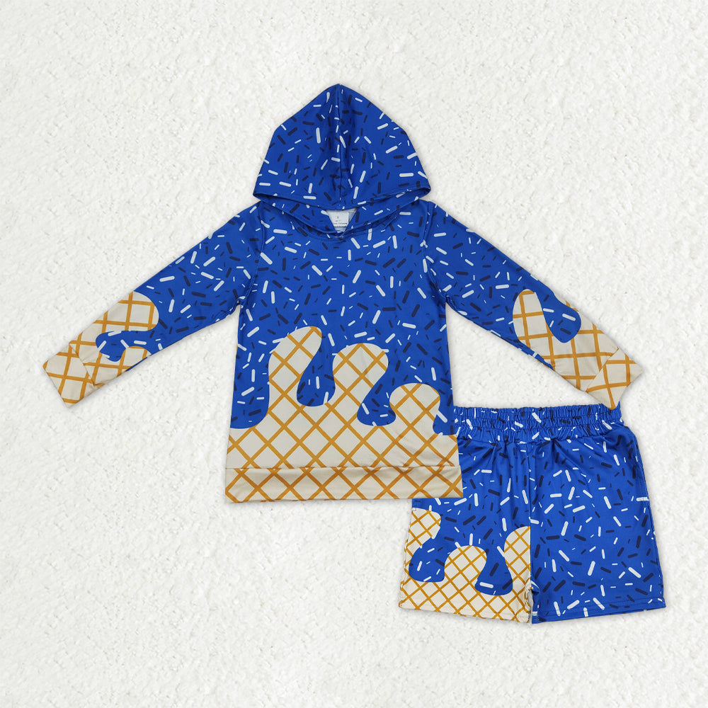 Sibling Baby Boys Long Sleeve Southern Camo Drip Sprinkles Hoodies Pockets Shorts Clothes Sets