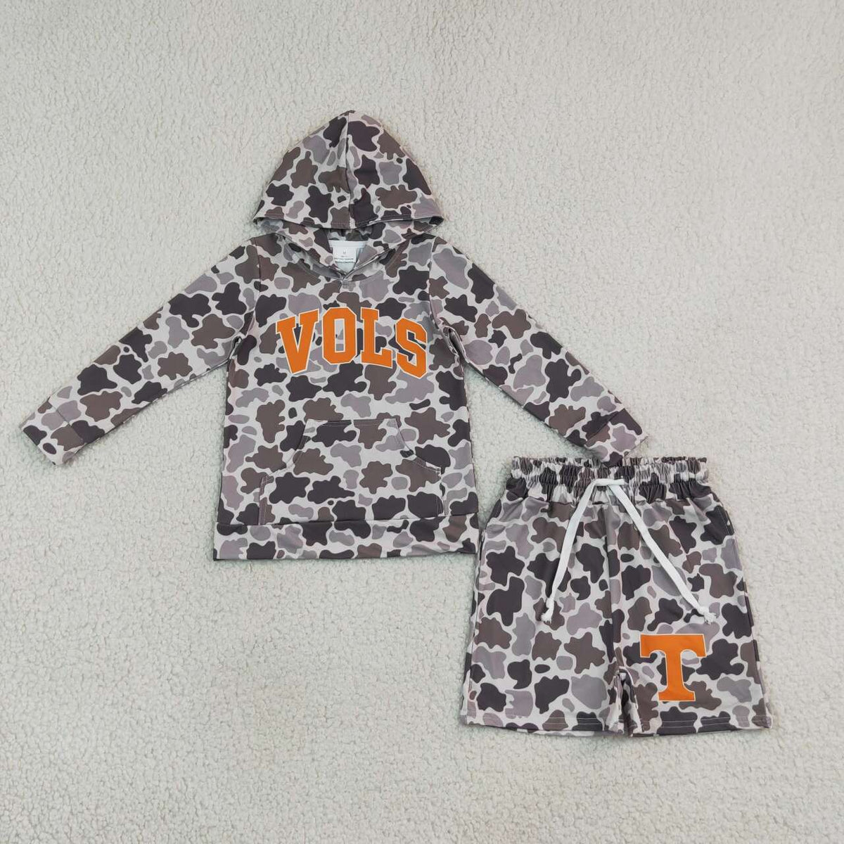 Baby Boys Vols Sport Team Camo Hoodie top with Shorts Outfit