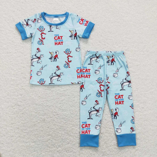 Sibling Baby Boys Cat Dr Reading Top Pants Outfit