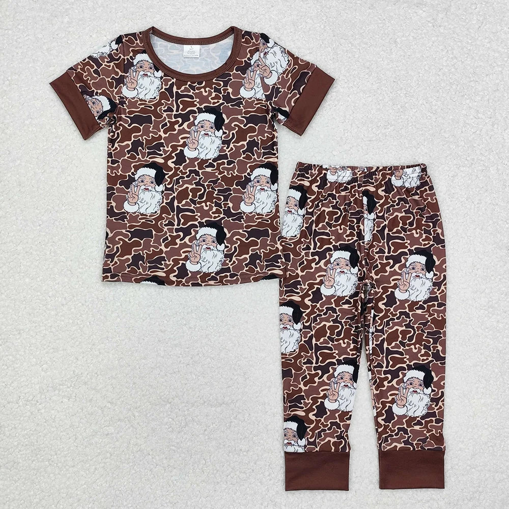 Baby Boys Christmas Camo Santa Pajama Set