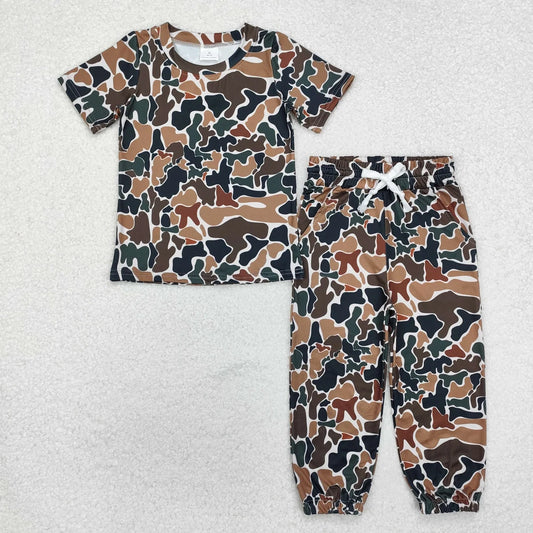 Sibling Baby Boys Southern Camo Top Pockets Jogger Pants Clothes Sets