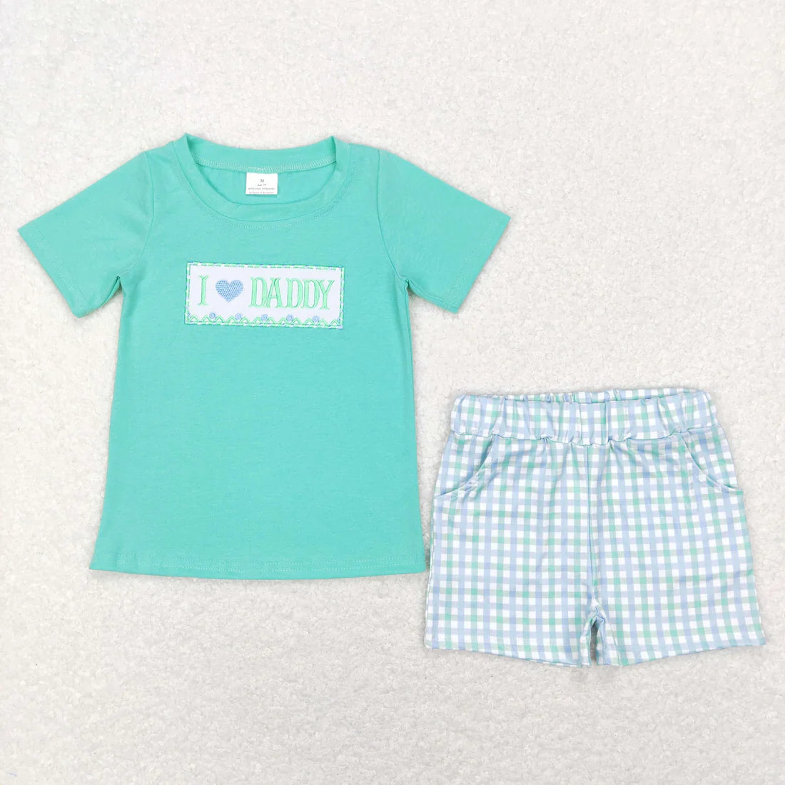 Sibling Baby Boys I love Dad Summer Shorts Clothes Sets