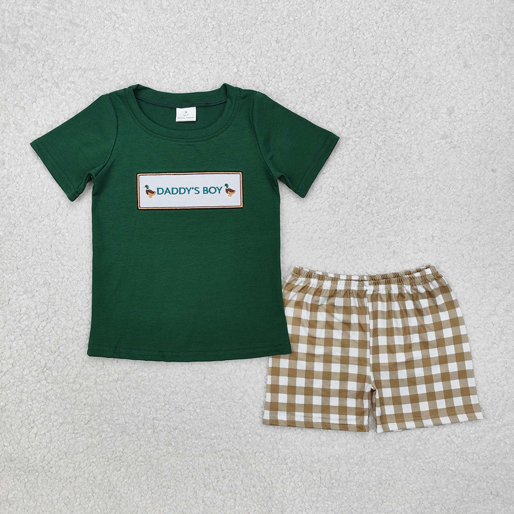 Sibling Baby Boys I love Dad Summer Shorts Clothes Sets