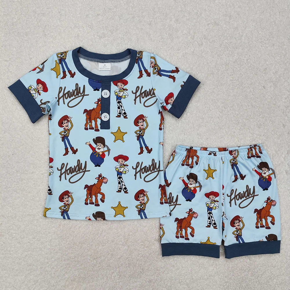 Sibling Baby Boys Toys Short Sleeve Shirt Shorts Pajamas