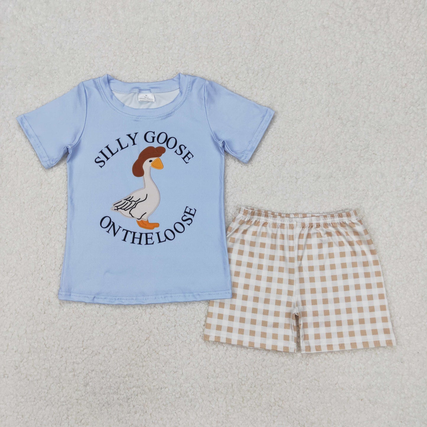 Sibling Baby Boys Girls Silly Gooses Top Short Clothes Sets