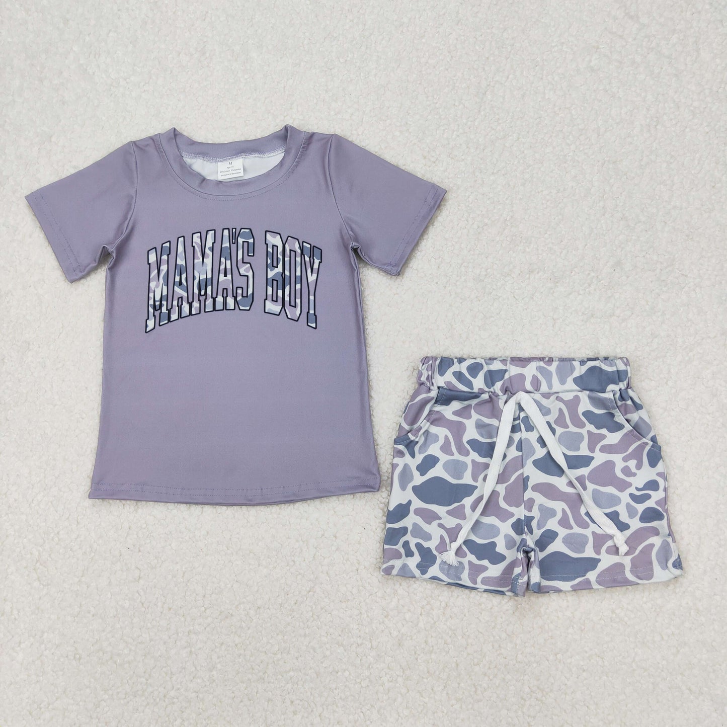 Sibling Baby Boys Short Sleeve I Love Dad and Mom Top Shorts Clothes Sets