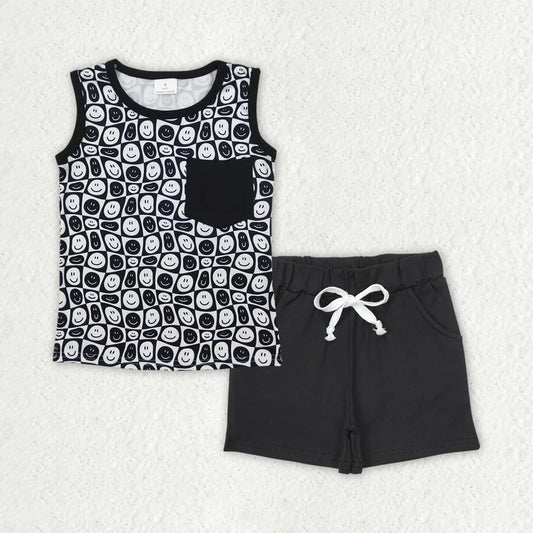 Sibling Baby Boys Sleeveless Tee Shirt Top Smiles Western Howdy Shorts Clothes Sets