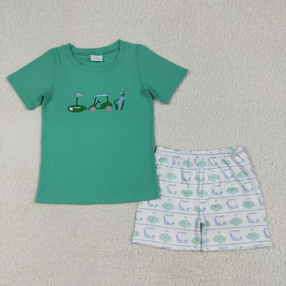 Sibling Baby Boys Embroidery Golf Shirt Top Shorts Summer Clothes Sets
