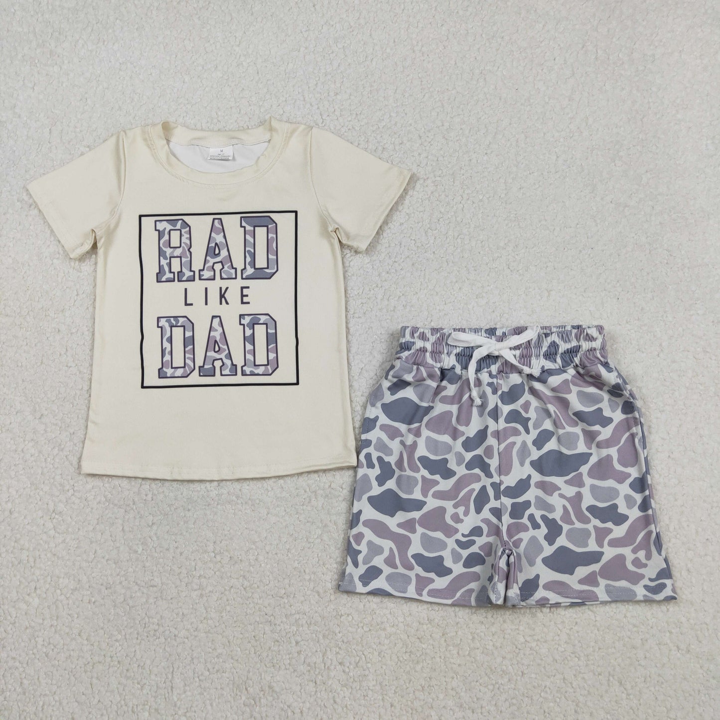 Sibling Baby Boys Short Sleeve I Love Dad and Mom Top Shorts Clothes Sets