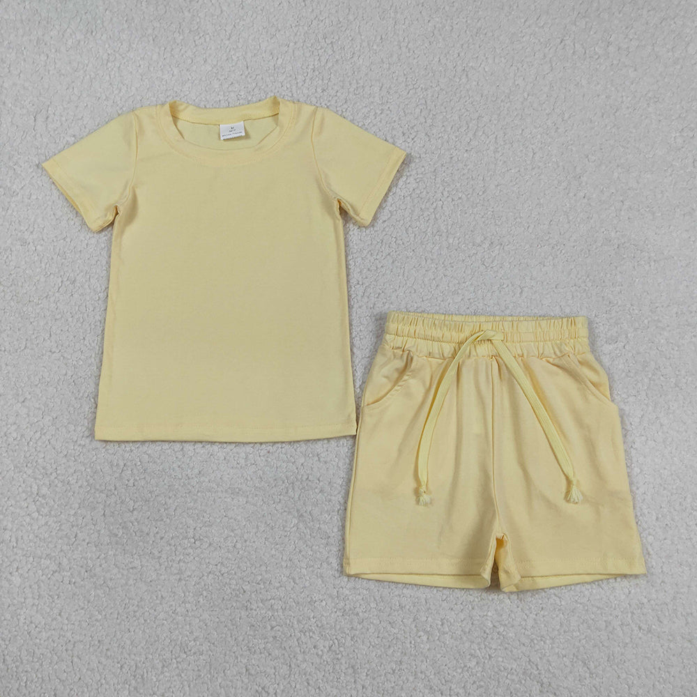 Boys 4-Color Cotton Short Sleeve T-Shirt & Shorts Summer Set Brothers Wear
