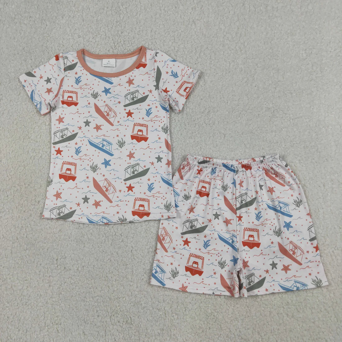 Sibling Baby Boys Short Sleeve Shirts Top Shorts Sea World Pajamas Clothes Sets