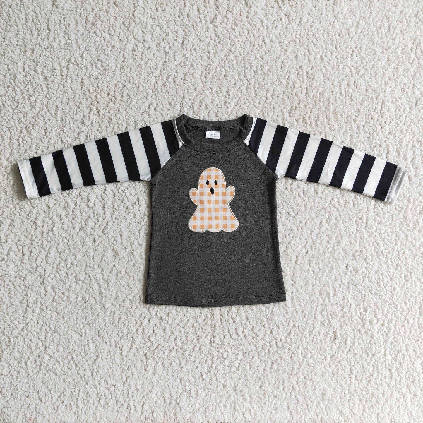 Boys Halloween ghost embroidery top  BT0063