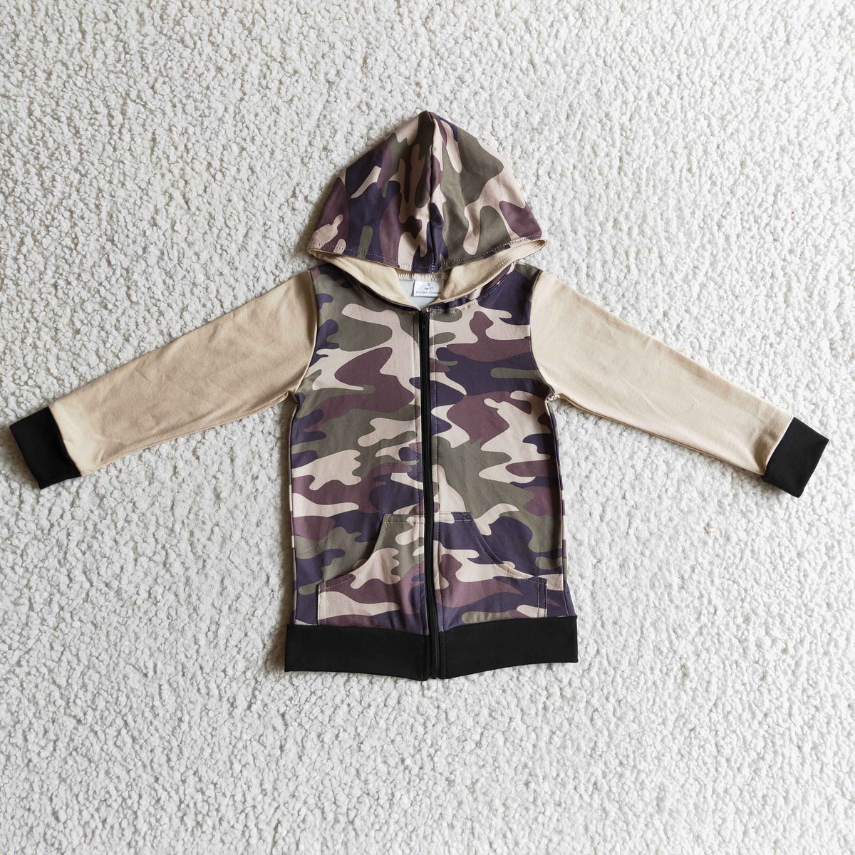 Boys Camo hooded top     BT0085