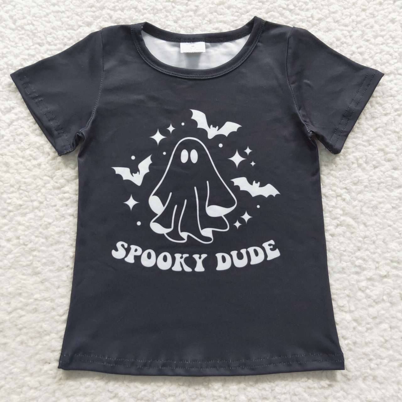 BT0247 Spooky Dude Print Boys Halloween Tee Shirts Top