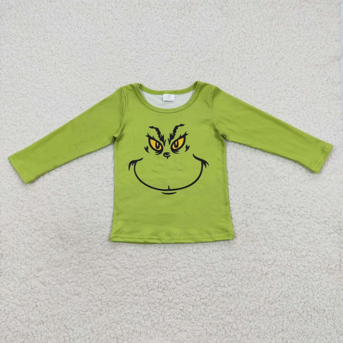 BT0256 Green Frog Smiling Print Boys Christmas Tee Shirts Top