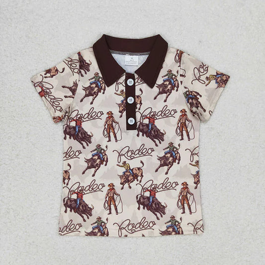 Sibling Baby Boys Summer Western Short Sleeve Polo Shirt Top