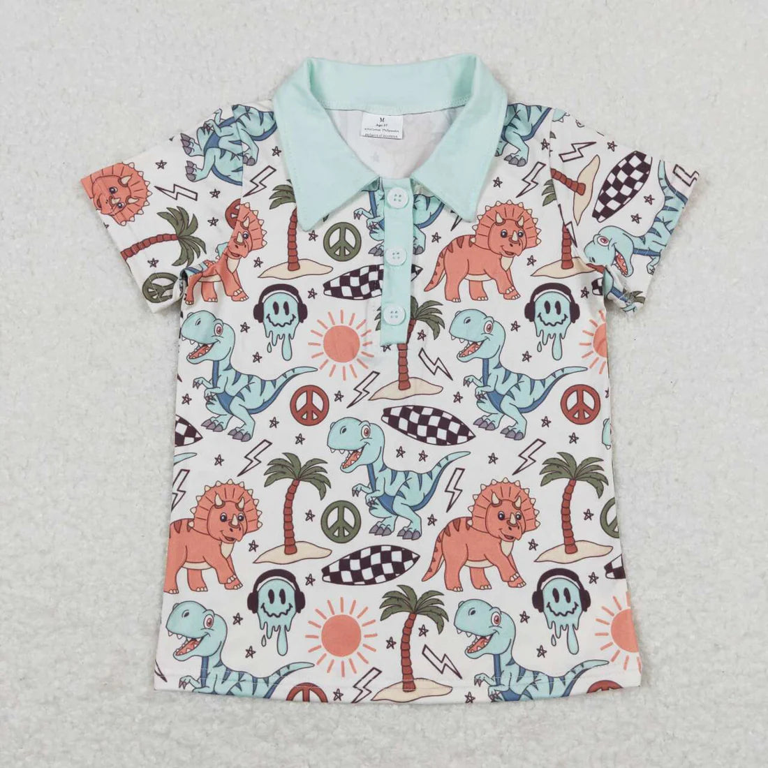 Sibling Baby Boys Western Horse Rodeos Cowboy Half Button Short Sleeves Polo Shirts Top